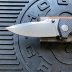 Spartan Blades Astor Folding Knife SFBL8CF, 3.6" CTS-XHP Stonewashed Plain Blade, Black Carbon Fiber G-10 Handle