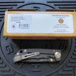 Spartan Blades SF5BK SHF Harsey Folding Knife 3.95" S45VN Black DLC Plain Blade, Black Titanium Handles