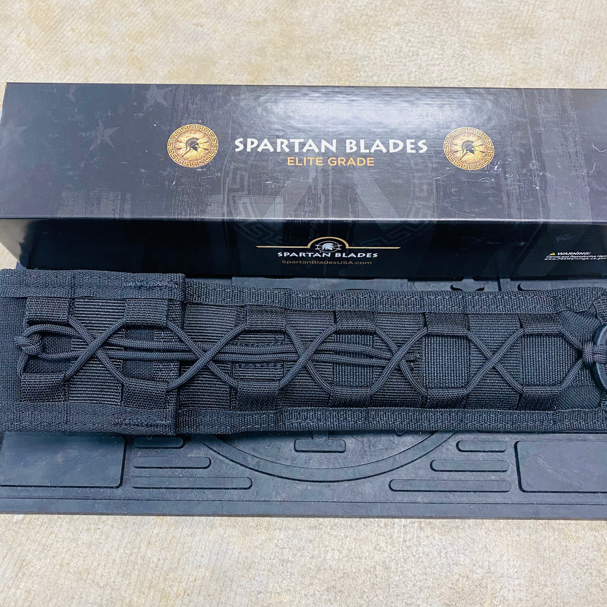 Spartan Blades Ronin Shinto Black 5.6" Blade Black CE Canvas Micarta Handles Knife with Black Nylon Sheath SB47BKBKNLBK