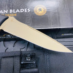 Spartan Blades Moros Flat Dark Earth Combat Utility 5.25" Fixed Knife with Black Molle Sheath SB53DEBKNLBK