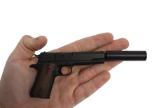 Load image into Gallery viewer, Goatguns Mini 1911 Suppressor - Black- Die Cast Model Toy
