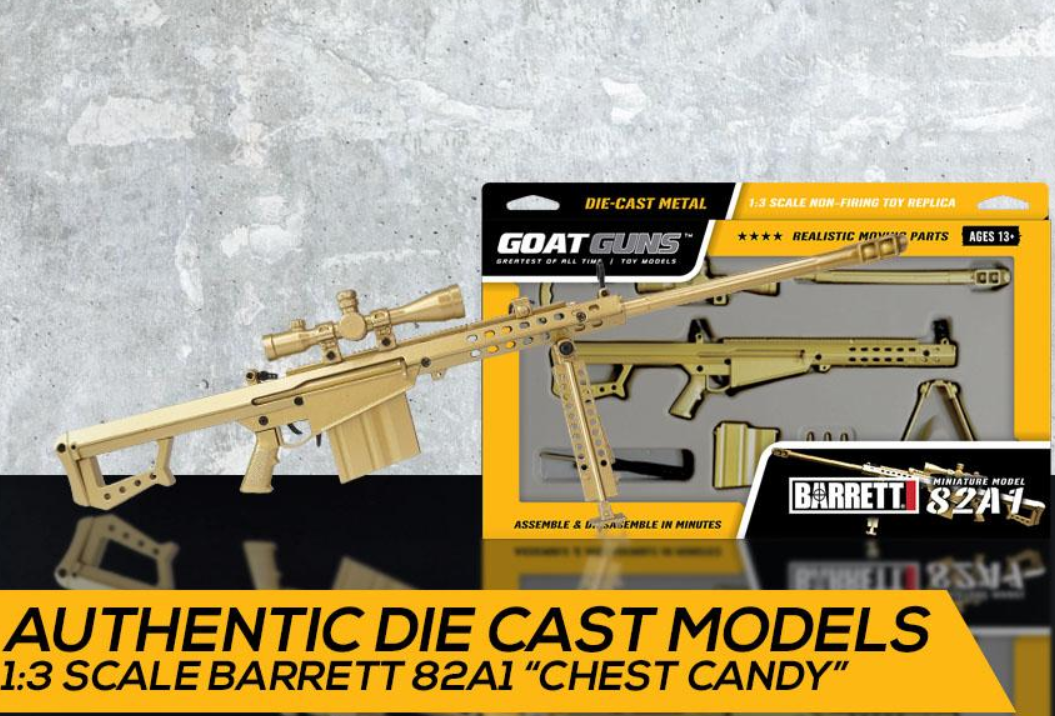 Goatguns Mini .50 Cal GOLD - Die Cast Model Toy