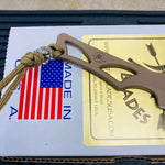 Spartan Blades SB2DE Enyo Neck Knife, Flat Dark Earth, 2-11/16" S35VN Drop Point Blade, Kydex Sheath