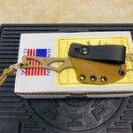 Spartan Blades SB2DE Enyo Neck Knife, Flat Dark Earth, 2-11/16" S35VN Drop Point Blade, Kydex Sheath