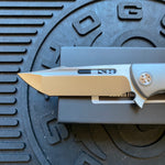 Sharp By Design Mini Evo Flipper 3.25" Satin HARPOON CARBON FIBER Inlay Knife