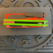 Load image into Gallery viewer, Chaves Street Sangre 3.4&quot; Wharncliffe ZOMBIE APOCALYPSE Theme Stone Washed Titanium Handles Belt Finished M390 Flipper Knife Warranty Voided
