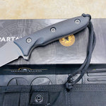 Spartan Blades Moros Black Combat Utility 5.25" Fixed Knife with Black MOLLE Sheath SB53BKBKNLBK