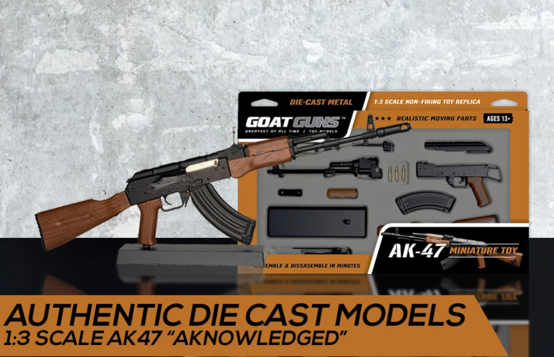 Goatguns Mini AK47 BLACK - Die Cast Model Toy