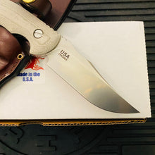 Load image into Gallery viewer, Rick Hinderer Emmett Bowie 3.83&quot; Stonewash OG Green Micarta CPM 20CV Fixed Blade Knife
