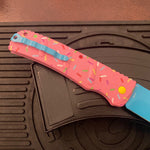 Boker XXL Kalashnikov Exclusive Dessert Warrior 4.75" Blue Blade Donut Automatic Knife