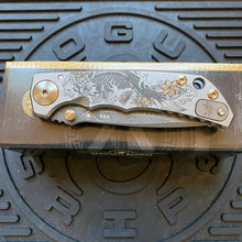 Load image into Gallery viewer, Spartan Blades SF5 KOI FISH Damascus SHF Koi Fish Harsey Folding Knife 3.95&quot; Damascus Blade, Titanium Handles
