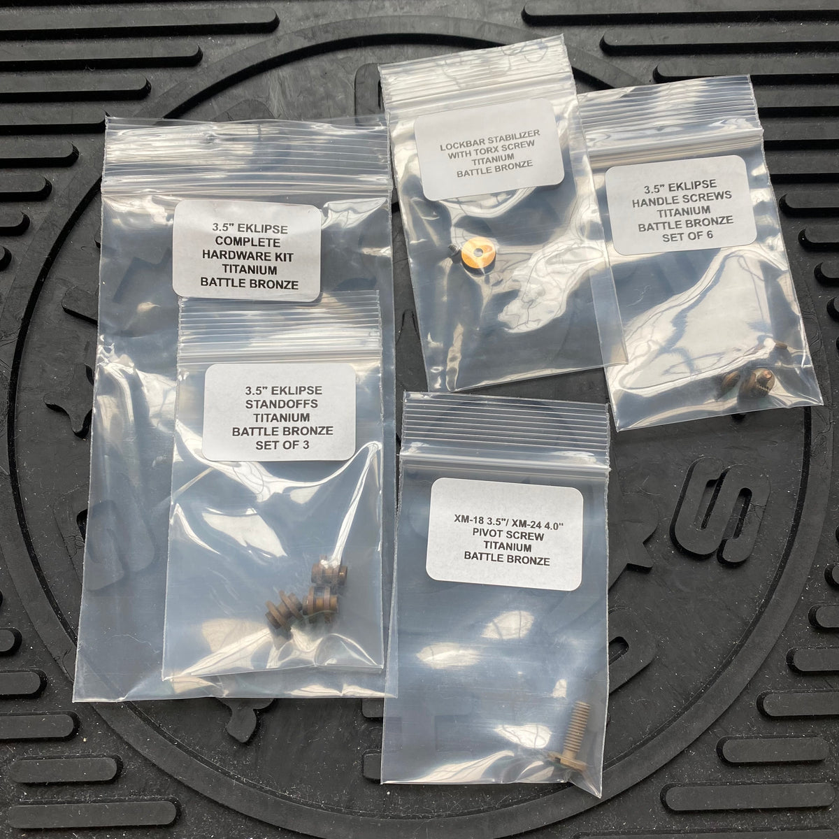 Rick Hinderer 3.5” Eklipse Complete Hardware Kit Titanium Battle Bronze