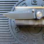 Spartan Blades SF5BK SHF Harsey Folding Knife 3.95" S45VN Black DLC Plain Blade, Black Titanium Handles
