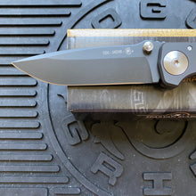 Load image into Gallery viewer, Spartan Blades SF5BK SHF Harsey Folding Knife 3.95&quot; S45VN Black DLC Plain Blade, Black Titanium Handles
