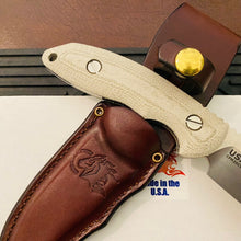 Load image into Gallery viewer, Rick Hinderer Emmett Bowie 3.83&quot; Stonewash OG Green Micarta CPM 20CV Fixed Blade Knife
