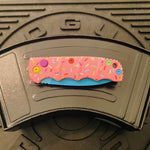 Boker MINI Dessert Warrior Kalashnikov Dagger Automatic Knife 2.5" Blue Donut