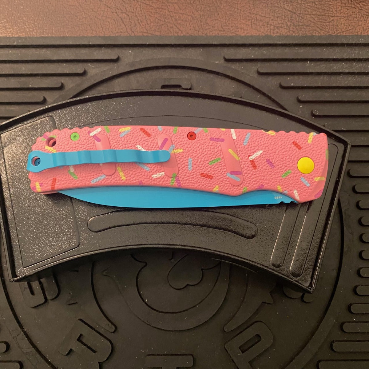 Boker XXL Kalashnikov Exclusive Dessert Warrior 4.75" Blue Blade Donut Automatic Knife