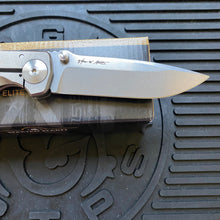 Load image into Gallery viewer, Spartan Blades SF5SW SHF Harsey Folding Knife 3.95&quot; S45VN Stonewashed Plain Blade, Titanium Handles
