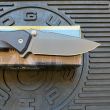 Load image into Gallery viewer, Spartan Blades SF3BK PALLAS Flipper 3.75&quot; S35VN Black PVD Plain Blade, Black Aluminum Handles
