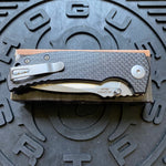 Spartan Blades Astor Folding Knife SFBL8CF, 3.6" CTS-XHP Stonewashed Plain Blade, Black Carbon Fiber G-10 Handle