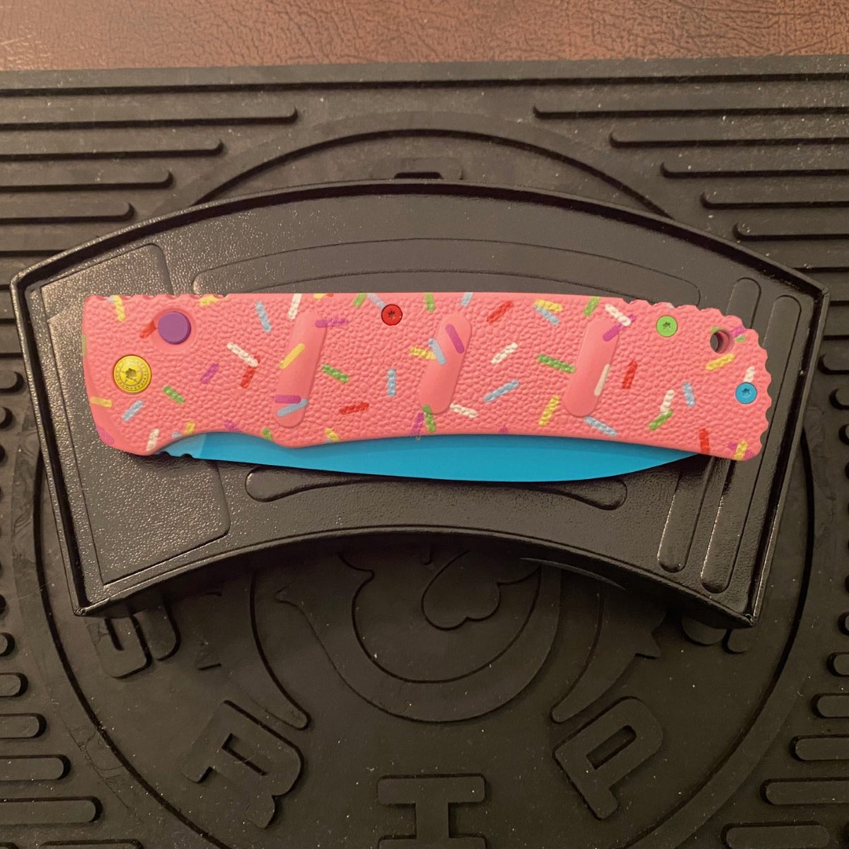 Boker XXL Kalashnikov Exclusive Dessert Warrior 4.75" Blue Blade Donut Automatic Knife