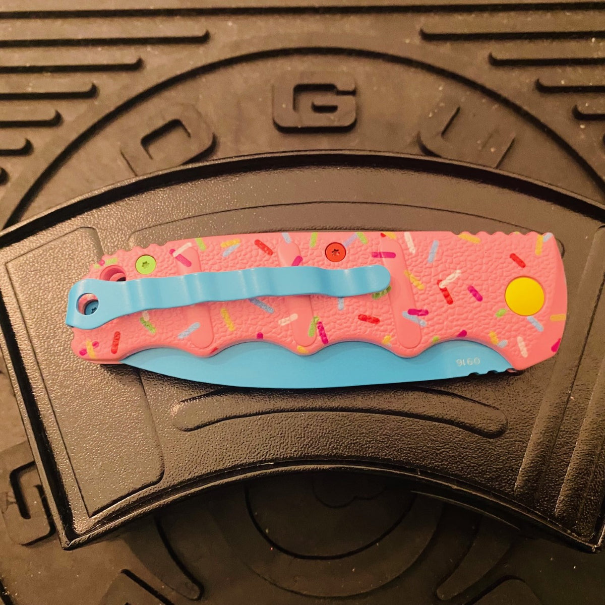 Boker Dessert Warrior Kalashnikov Dagger Automatic Knife 3.25" Blue Donut