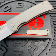 Load image into Gallery viewer, Chaves Ultramar 229 Kickstop DROP POINT Titanium 3.63&quot; Belt Satin Knife
