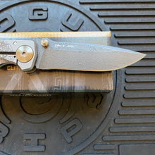 Load image into Gallery viewer, Spartan Blades SF5 KOI FISH Damascus SHF Koi Fish Harsey Folding Knife 3.95&quot; Damascus Blade, Titanium Handles
