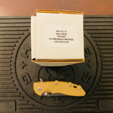 Load image into Gallery viewer, Rick Hinderer XM-18 3.5″ Recurve Tri-Way Stonewash Bronze Coyote G10 Folding Knife
