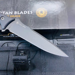 Spartan Blades Moros Black Combat Utility 5.25" Fixed Knife with Black MOLLE Sheath SB53BKBKNLBK