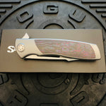 Sharp By Design Mini Evo Flipper 3.25" Satin HARPOON PURPLE HAZE FAT CARBON Inlay Knife