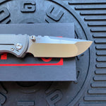 Chaves Ultramar Redencion Street Framelock 3.25" Drop Point M390, Titanium Handles, Folding Knife