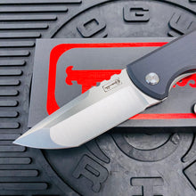 Load image into Gallery viewer, Chaves Ultramar 229 Kickstop TANTO Black G10 3.63&quot; Belt Satin Knife
