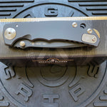 Spartan Blades SF5BK SHF Harsey Folding Knife 3.95" S45VN Black DLC Plain Blade, Black Titanium Handles