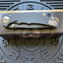Load image into Gallery viewer, Spartan Blades SF5BK SHF Harsey Folding Knife 3.95&quot; S45VN Black DLC Plain Blade, Black Titanium Handles
