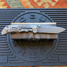 Load image into Gallery viewer, Spartan Blades SF5 KOI FISH Damascus SHF Koi Fish Harsey Folding Knife 3.95&quot; Damascus Blade, Titanium Handles

