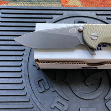 Load image into Gallery viewer, Rick Hinderer XM-18 3.5” Slicer Battle Black OD Green G10 Folding Knife
