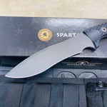 Spartan Blades Ronin Shinto Black 5.6" Blade Black CE Canvas Micarta Handles Knife with Black Nylon Sheath SB47BKBKNLBK
