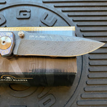 Load image into Gallery viewer, Spartan Blades SF5 ROYAL FLUSH Damascus SHF Royal Flush Harsey Folding Knife 3.95&quot; Damascus Blade, Titanium Handles
