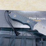 Spartan Blades Ronin Shinto Black 5.6" Blade Black CE Canvas Micarta Handles Knife with Black Nylon Sheath SB47BKBKNLBK