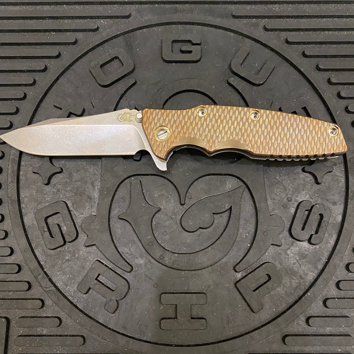 Rick Hinderer Eklipse Scale 3.5" Titanium Textured Stonewash Bronze