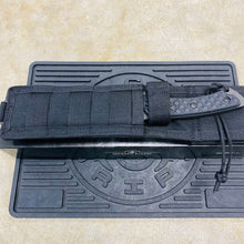 Load image into Gallery viewer, Spartan Blades Horkos Black 5.6&quot; Fixed Blade Knife CE Canvas Micarta Black Handle with Black Molle Sheath SB4BKBKNLBK
