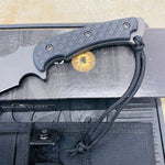 Spartan Blades Horkos Black 5.6" Fixed Blade Knife CE Canvas Micarta Black Handle with Black Molle Sheath SB4BKBKNLBK