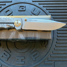 Load image into Gallery viewer, Spartan Blades SF5KOIFISH SHF Koi Fish Harsey Folding Knife 3.95&quot; S45VN Stonewashed Plain Blade, Titanium Handles
