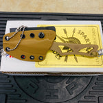 Spartan Blades SB2DE Enyo Neck Knife, Flat Dark Earth, 2-11/16" S35VN Drop Point Blade, Kydex Sheath