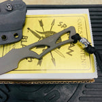 Spartan Blades SB2BK Enyo Neck Knife, Black, 2-11/16" S35VN Drop Point Blade, Black Kydex Sheath