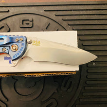 Load image into Gallery viewer, Rick Hinderer XM-18 3.5″ Recurve Tri-Way Stonewash Blue Orange G10 Folding Knife
