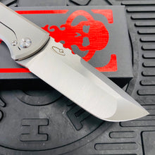 Load image into Gallery viewer, Chaves Ultramar 229 Kickstop DROP POINT Titanium 3.63&quot; Belt Satin Knife
