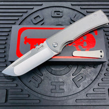 Load image into Gallery viewer, Chaves Ultramar 229 Kickstop DROP POINT Titanium 3.63&quot; Belt Satin Knife
