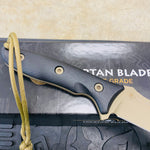 Spartan Blades Moros Flat Dark Earth Combat Utility 5.25" Fixed Knife with Black Molle Sheath SB53DEBKNLBK